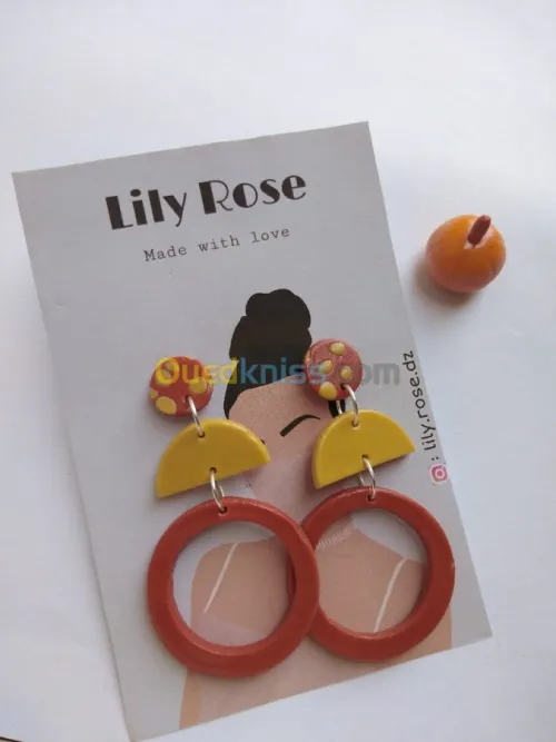 boucles d'oreilles en porcelaine 