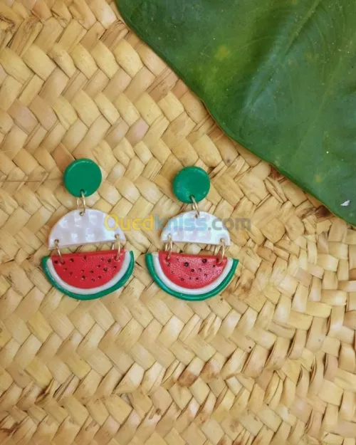 boucles d'oreilles en porcelaine 