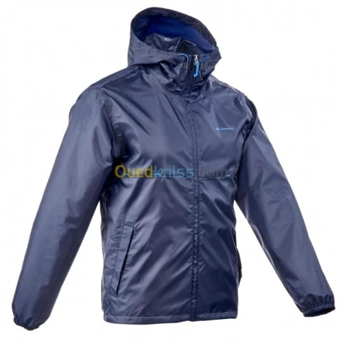 VESTE KAWI COUPE-PLUIE DE RANDONNÉE QUECHUA BLEU