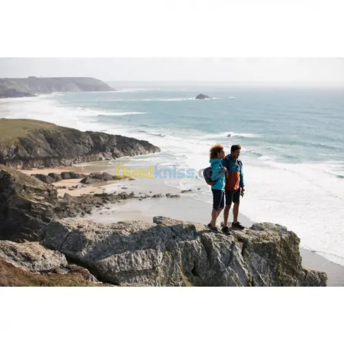 VESTE KAWI COUPE-PLUIE DE RANDONNÉE QUECHUA BLEU