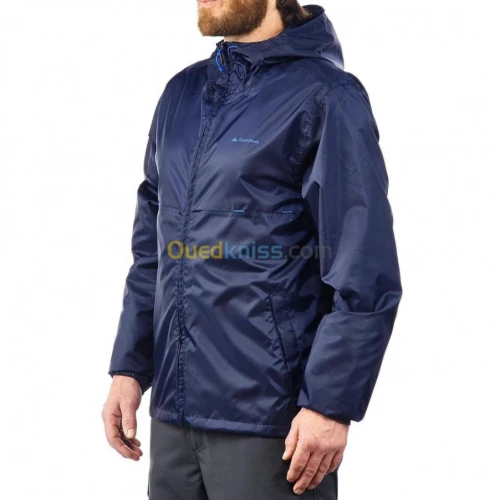 VESTE KAWI COUPE-PLUIE DE RANDONNÉE QUECHUA BLEU