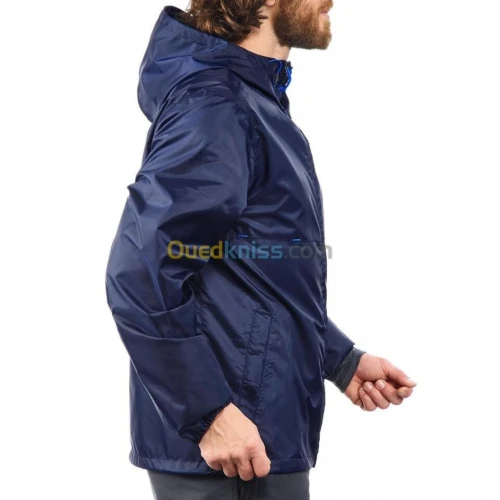VESTE KAWI COUPE-PLUIE DE RANDONNÉE QUECHUA BLEU