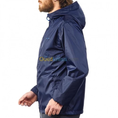 VESTE KAWI COUPE-PLUIE DE RANDONNÉE QUECHUA BLEU