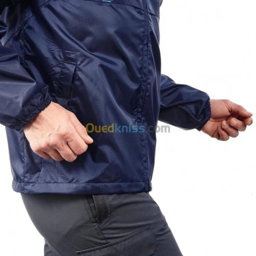 VESTE KAWI COUPE-PLUIE DE RANDONNÉE QUECHUA BLEU