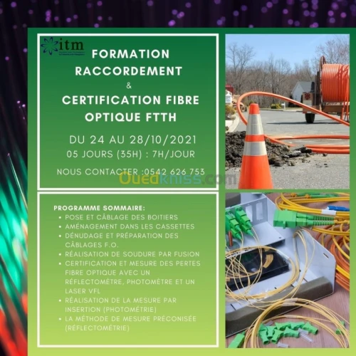 Formation fibre optique 