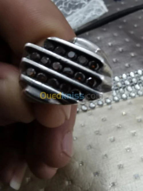 Bague Argent en Diamant pour Hommes