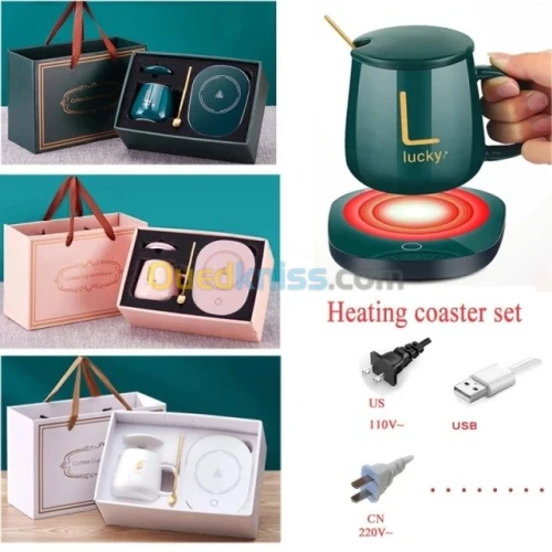 Chauffe-tasse USB avec tasse céramique