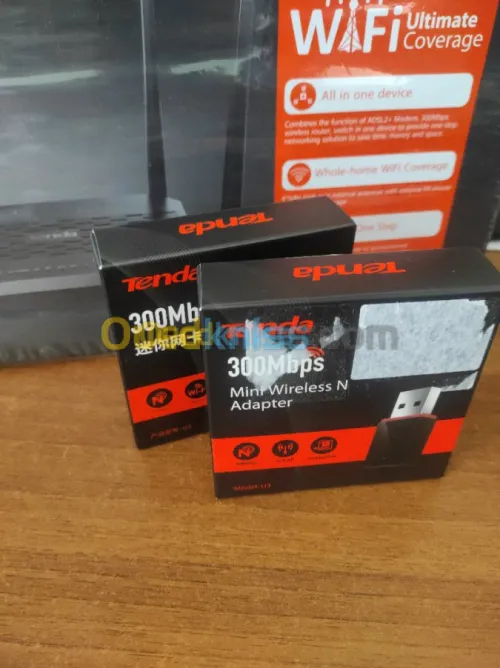CLÉ RESEAU USB WIFI Tenda U3 Mini adaptateur USB Wi-Fi 300