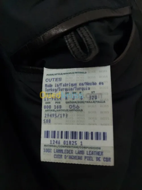 Hugo Boss veste blazer cuir d'agneau