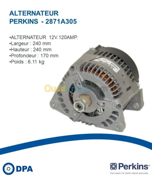 Alternateur D'origine Perkins 