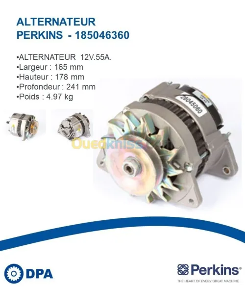 Alternateur D'origine Perkins 