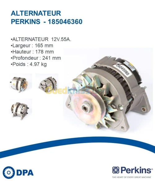 Alternateur D'origine Perkins 