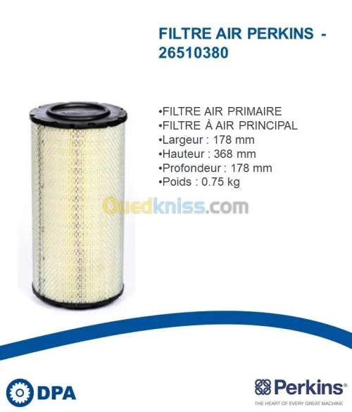 Filtre a air d'origine Perkins