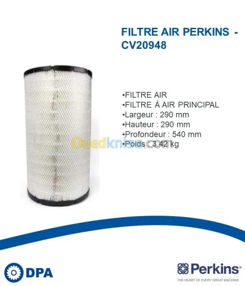Filtre a air d'origine Perkins