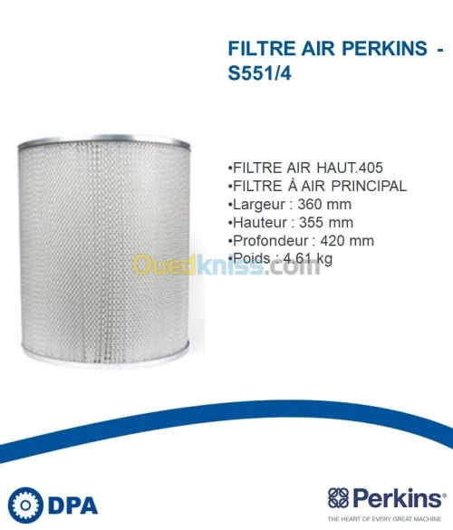 Filtre a air d'origine Perkins