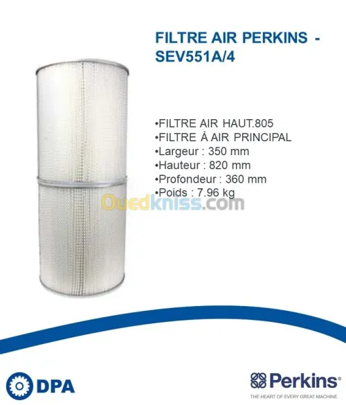 Filtre a air d'origine Perkins