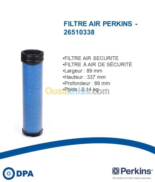 Filtre a air d'origine Perkins