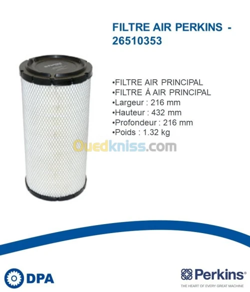 Filtre a air d'origine Perkins