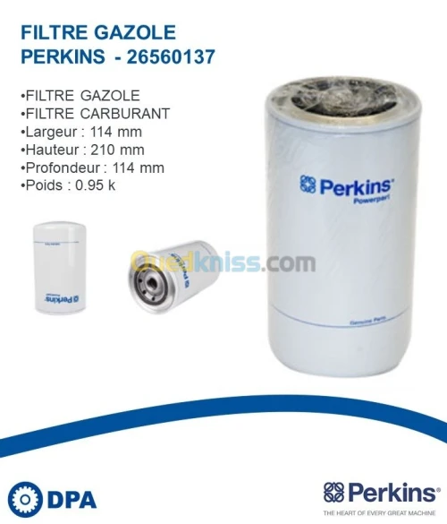 Filtre a gasoil d'origine Perkins