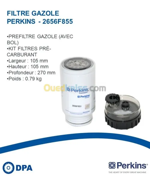 Filtre a gasoil d'origine Perkins