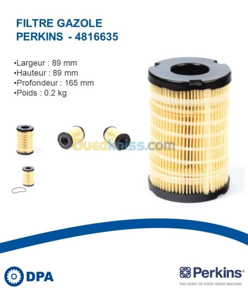 Filtre a gasoil d'origine Perkins