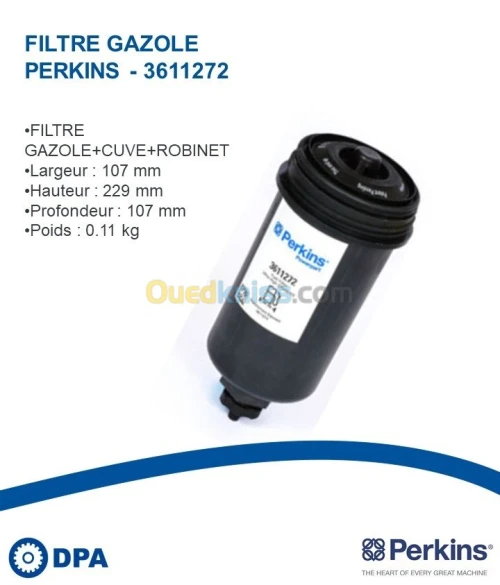 Filtre a gasoil d'origine Perkins