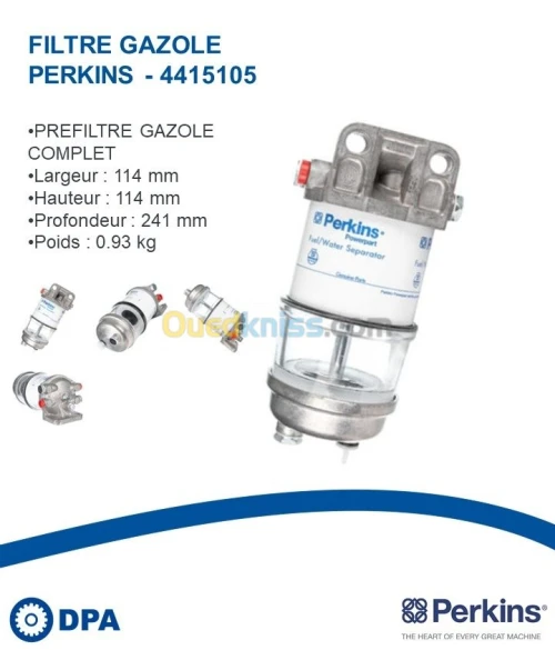 Filtre a gasoil d'origine Perkins