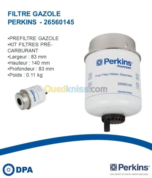 Filtre a gasoil d'origine Perkins