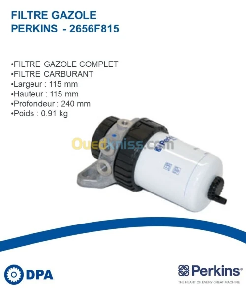 Filtre a gasoil d'origine Perkins