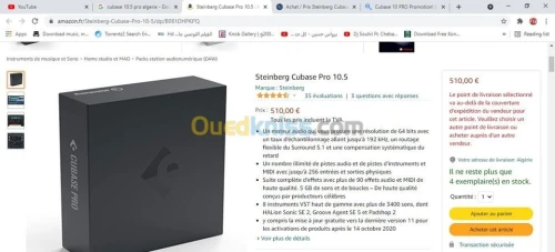 Cubase 10.5 pro neuf chez steinberg