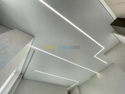 placoplatre et peinture deco ,éclairag