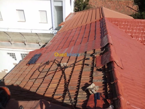 Chape et membrane goudronne 