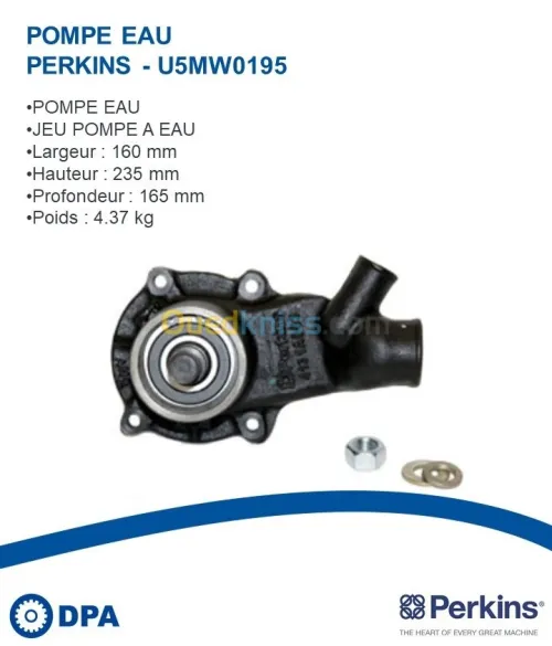 Pompe a eau d'origine Perkins