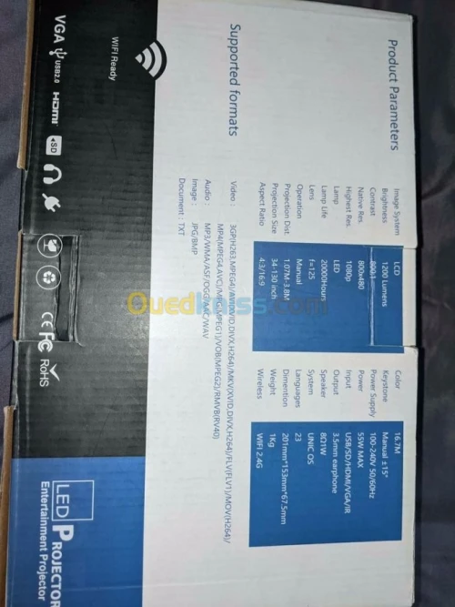 Data show "LED PROJECTOR" 