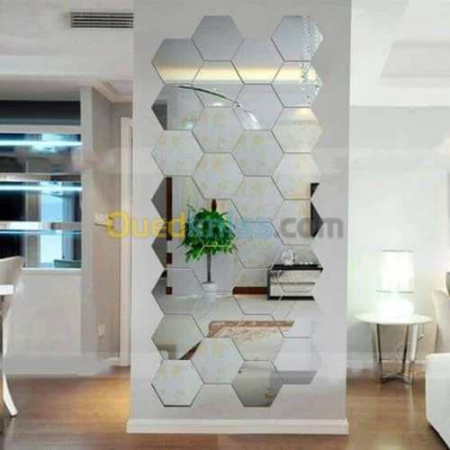 Des miroirs hexagonal 21x18cm décorati