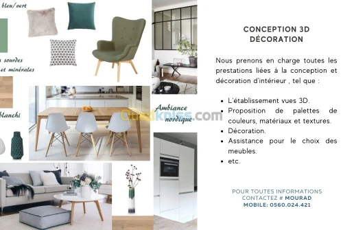 Travaux d’aménagement et de décoration