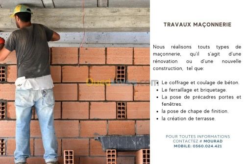 Travaux d’aménagement et de décoration