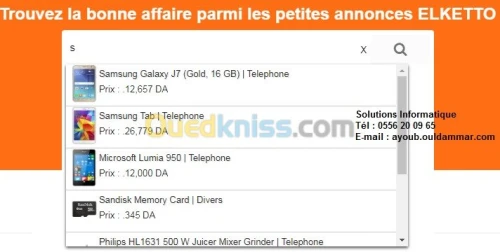 Création des sites / applications Web.