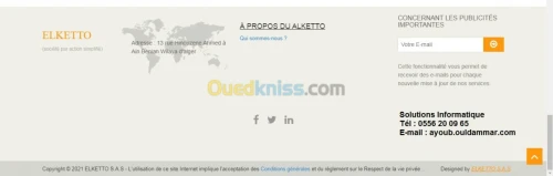 Création des sites / applications Web.