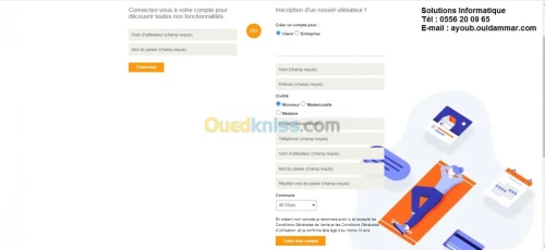 Création des sites / applications Web.