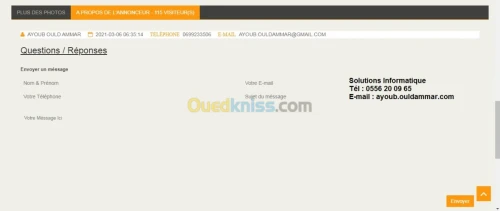 Création des sites / applications Web.