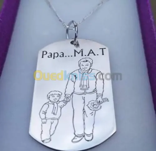 Porte clé et motif en argent فضة 
