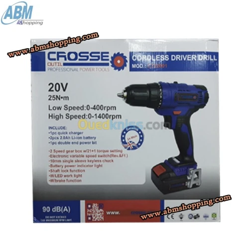 Visseuse à Batterie 20V – Crosse