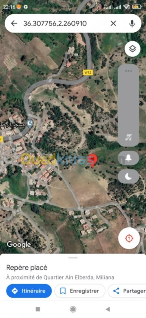 Vente Terrain Aïn Defla Miliana