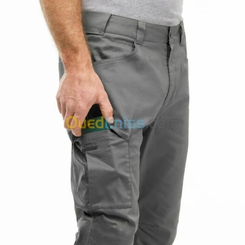 PANTALON Decathlon DE RANDONNÉE NATURE NH100 - GRIS  /  VERT KAKI