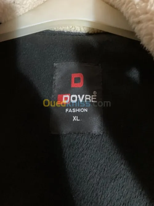 Veste semi cuir avec double fermeture