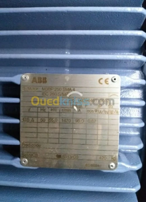 Moteur électrique ABB 55 KW 1470 rpm