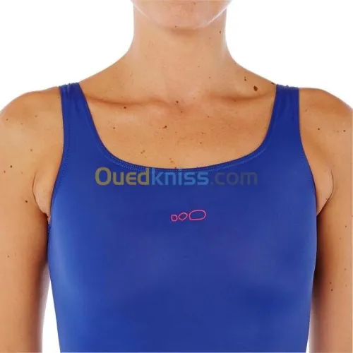 MAILLOT Decathlon DE BAIN DE NATATION FEMME 1 PIÈCE HEVA BLEU