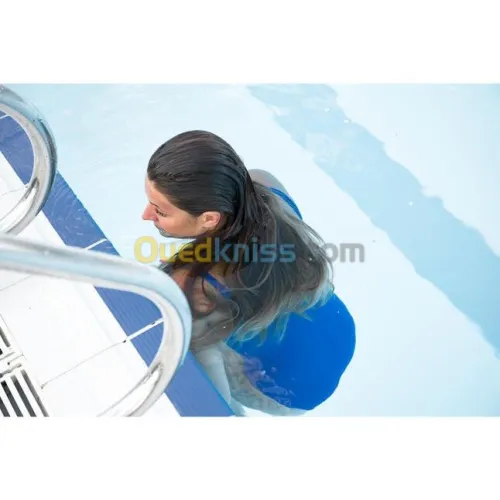 MAILLOT Decathlon DE BAIN DE NATATION FEMME 1 PIÈCE HEVA BLEU