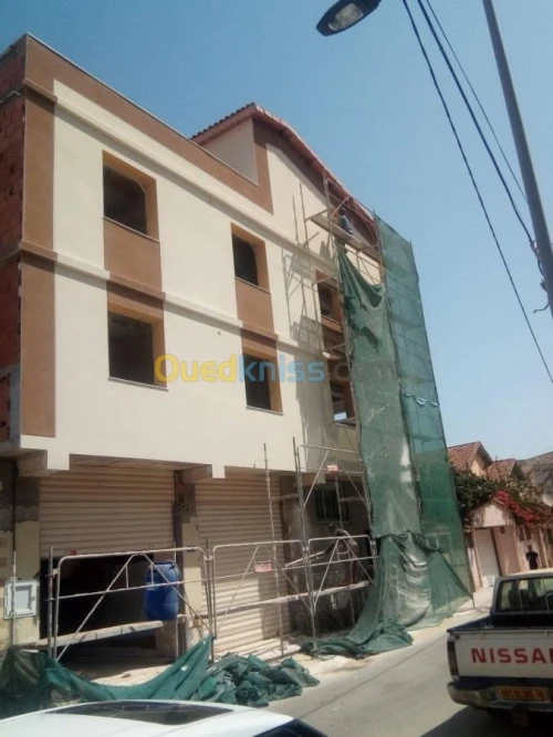 Facad monokouch et monocouche griffée 